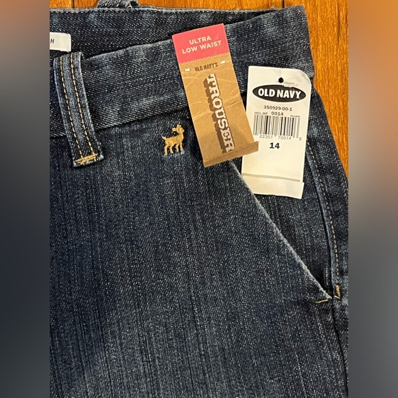 NWT Old Navy Trouser 2005 Ultra Low Waist Stretch Size 14 Flair Boho Hippie - Picture 5 of 12